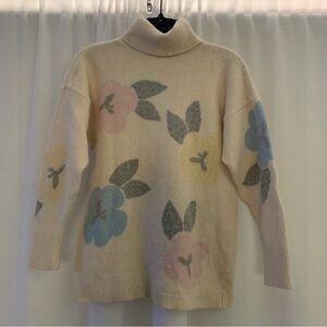 Vintage 80's Liz Claiborne Collection Floral Wool Sweater